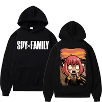 japanese anime spy x family anya forger graphic print hoodie harajuku streetwear men women manga clothing oversized sweatshirt