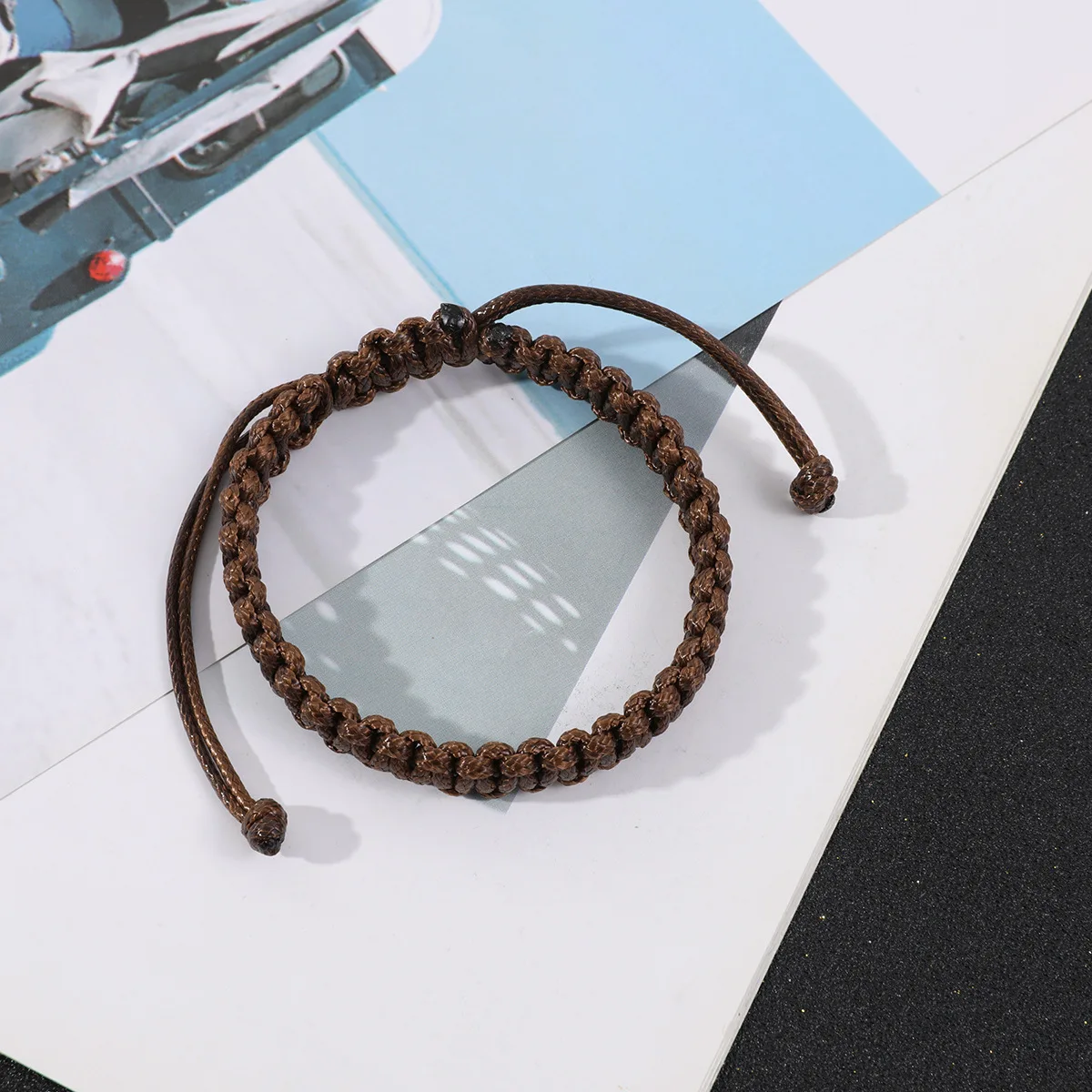 

Makersland Men's braided hand rope wax line opening adjustable bracelet