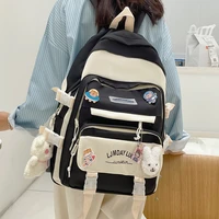 2022 new womens backpack for cute girls nylon school bag large capacity travel rucksack fashion lady anti theft canvas mochila
