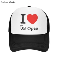 i love the us open funny baseball cap cool summer mesh trucker hat brand men women adjustable snapback hats