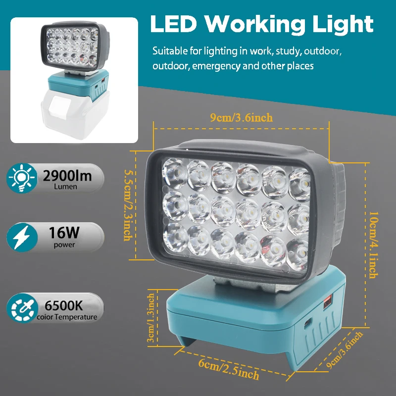 

Портативные фонари Dawupine для Makita 18В