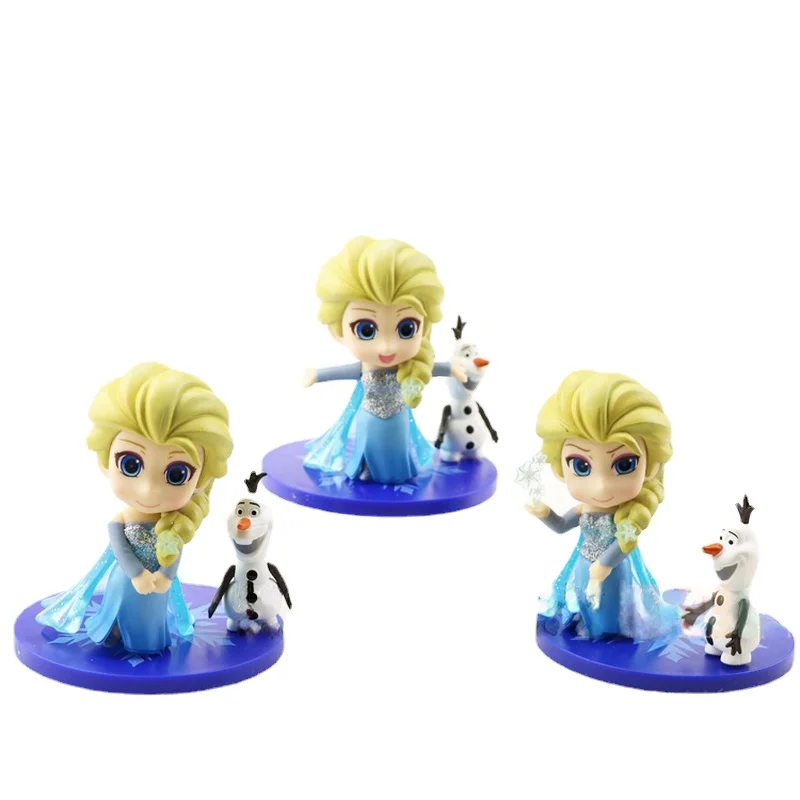 

Frozen Aisha and Snow Treasure Queen with Base Scene Cake Decoration Doll Model Ornaments Anime Figure Toys Girls Gifts