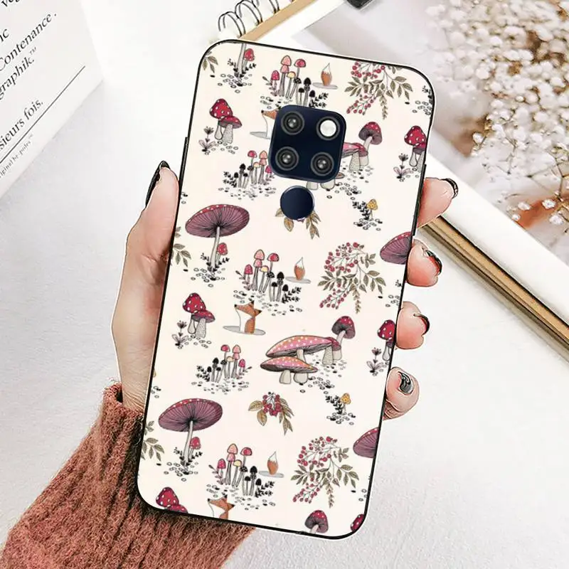 Mushroom Cute Phone Case for Huawei Mate 20 10 9 40 30 lite pro X Nova 2 3i 7se