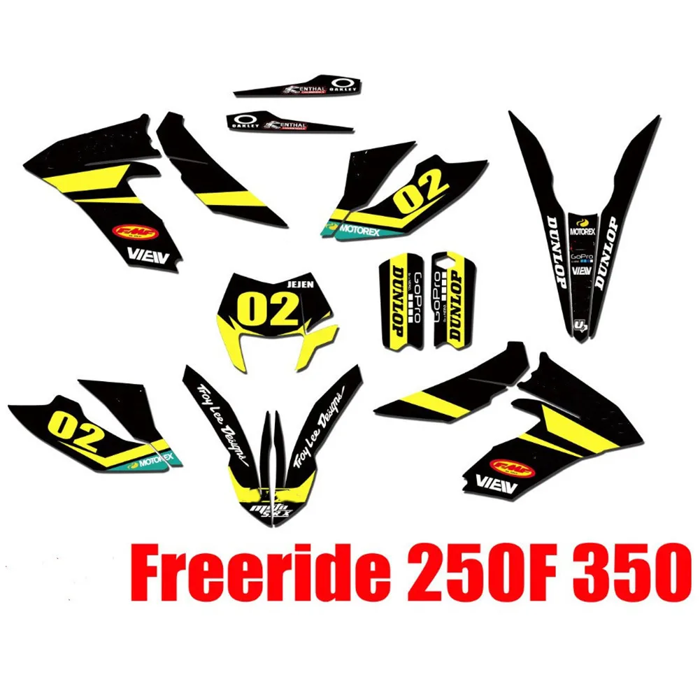 Мотоциклетная фотография Фон Наклейка Набор эмблем для KTM 250 250F 350 Freeride decal 350F |