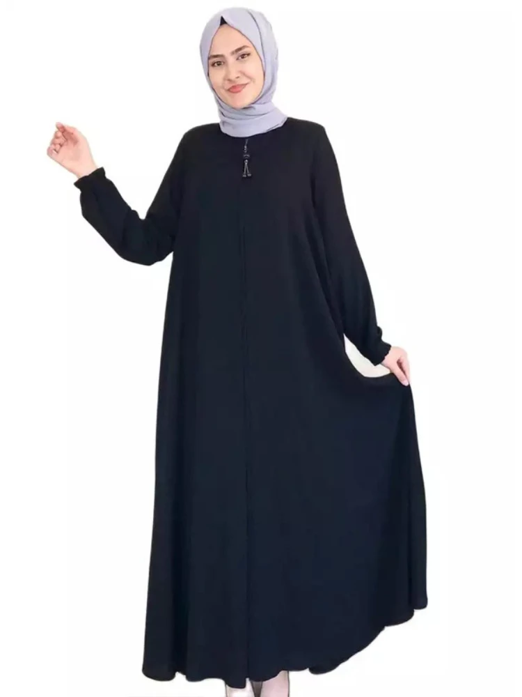 

Eid мусульманское женское Молитвенное платье Abaya на молнии кардиган халат Женское свободное платье Рамадан Abayas Caftan элегантные платья