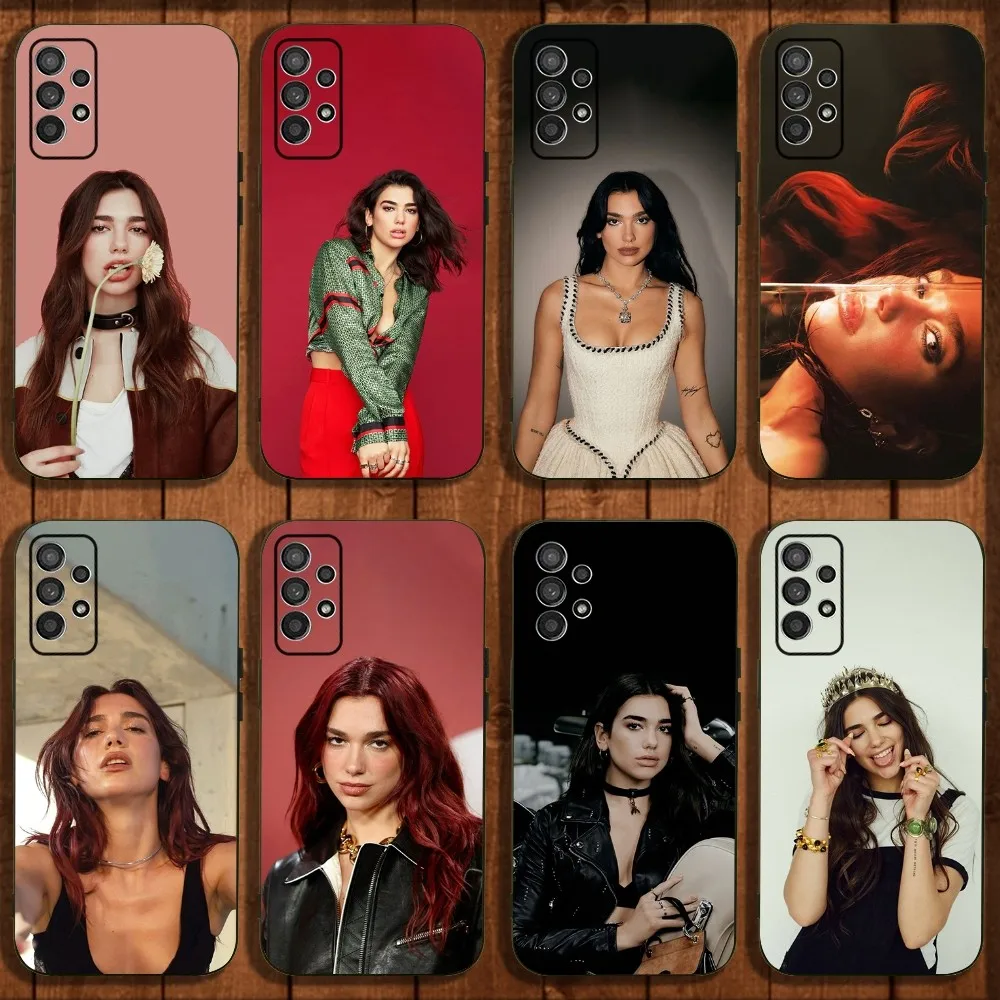 Чехол для телефона D-Dua L-Lipa Singer Samsung Galaxy A13 A21s A22 A31 A32 A52 A53 A71 A80 A91 Мягкий черный чехол