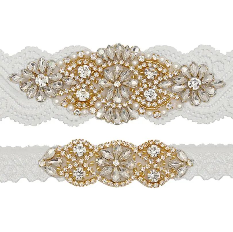 

Подвязки золотые свадебные для платья невесты, подвязки с искусственным жемчугом и стразами, сексуальные подвязки с бантом из кружева для женщин, аксессуары в подарок