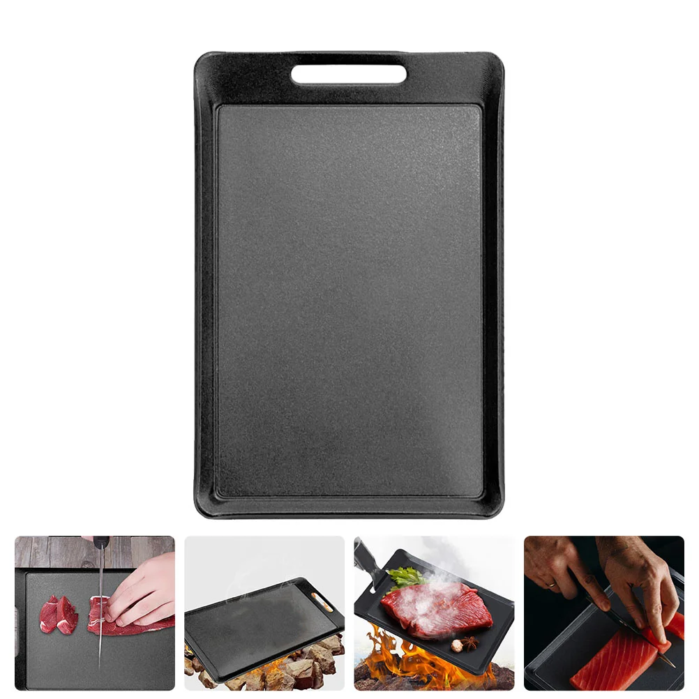 

Barbecue Plate Grill Pan Non-stick BBQ Roasting Accessory Steak Fry Stainless Steel