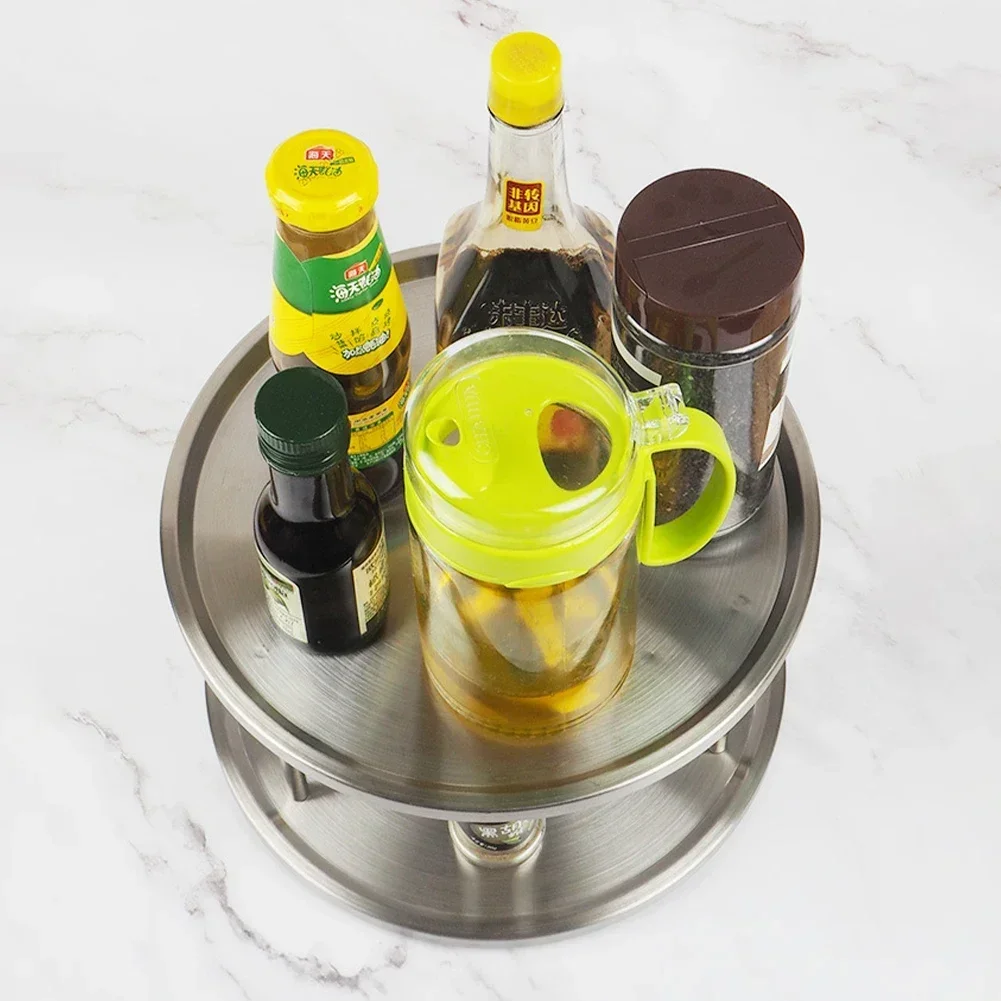 Аккуратный и аккуратный для кухни с двухъярусной полкой специй из нержавеющей