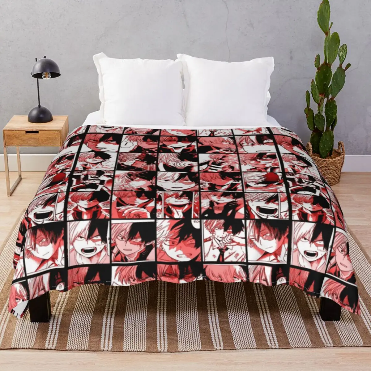 

Todoroki Shoto коллаж одеяло s коралловый флис весна/осень портативный плед одеяло для кровати домашний диван путешествия кинотеатр