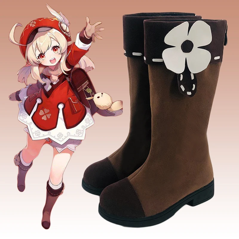 

Game Genshin Impact Klee Cosplay Shoes Halloween Anime Cosplay Costume Prop Klee Lolita Boots Women High-heeled Shoes Anime Cos