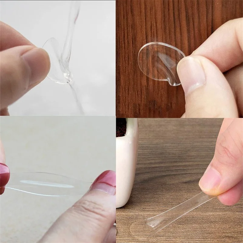 Прозрачный двусторонний гибкий клейкий клей 50 шт. круглая бесшовная без следов