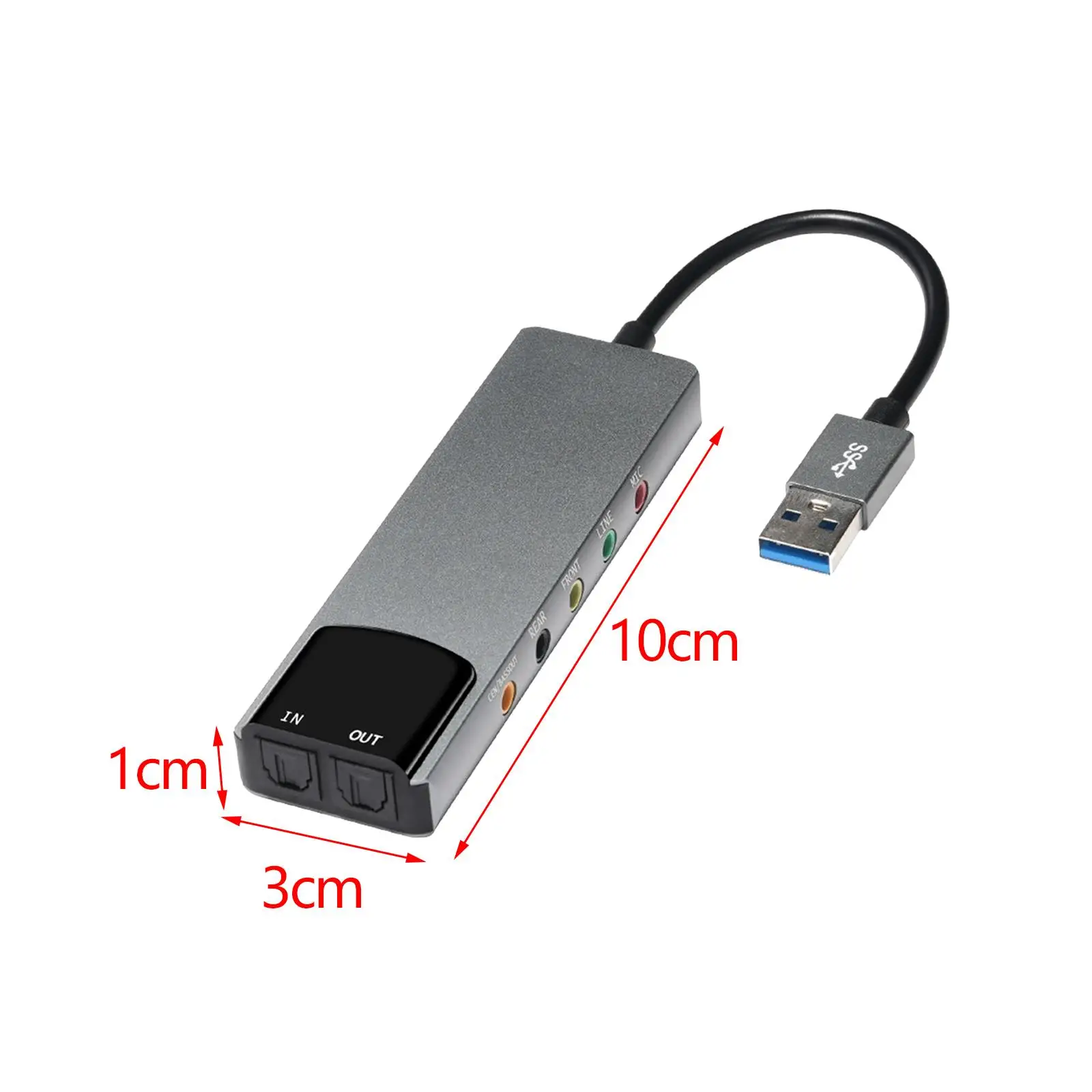 

USB Sound Card High Performance External Audio Converter USB Audio Adapter External Audio Adapter for Laptops Desktops