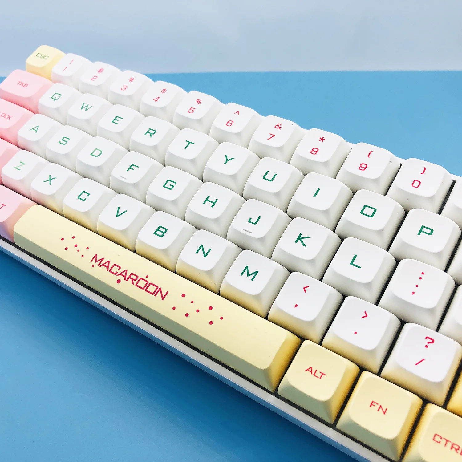 

131 Keys Macaron PBT XDA Profile Keycaps For Cherry MX Switch Mechanical Keyboard Dye Sublimation Cute Pink Key Caps DIY GK61