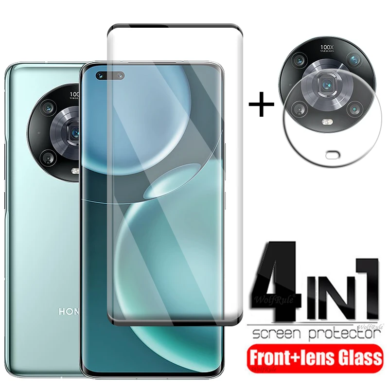 4-в-1 для Honor Magic 4 Pro стекло Стекло 9H Полноэкранный протектор Huawei пленка объектива -