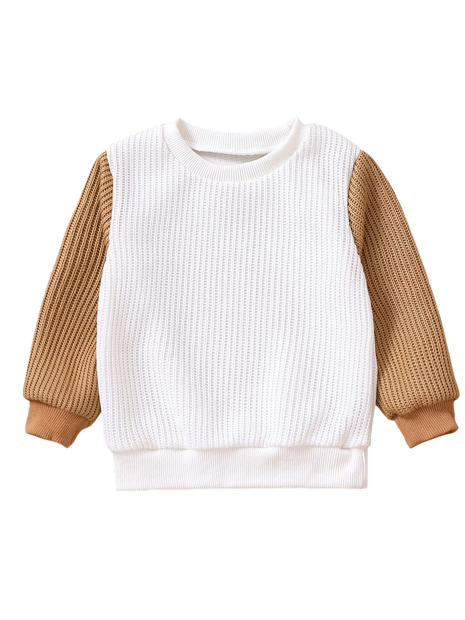 

Toddler Infant Baby Girl Boy Knit Sweater Blouse Pullover Sweatshirt Crewneck Long Sleeve Fall Winter Knitted Tops