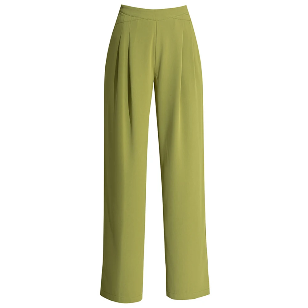 Новинка 2024 женские модные тонкие шифоновые брюки с высокой талией и широкими