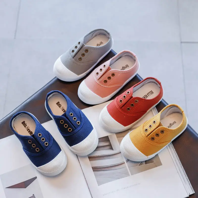 

Spring Kids Shoes For Girl Slip-On Walking Shoes Fall Colorful Toddler Boys Canvas Shoes Fashion Casual Flats Soft Baby Sneakers
