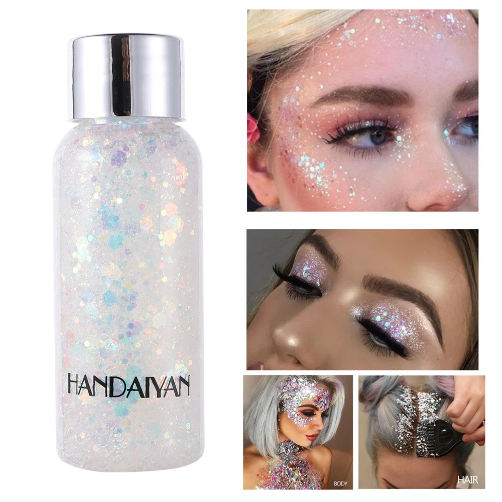 

Body Glitter for Performances Long-Lasting Body Highlighter Gel Glitter Makeup Glitter Shimmer Eyeshadow Glitter Eye Body Makeup