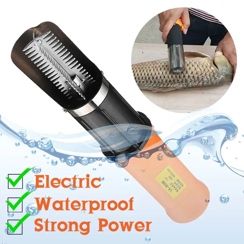 

Cordless Electric Fish Scaler Cleaner Fish Scale Remover Machine Scale Scraper Descaler Fish Knife Peeler Seafood Tool