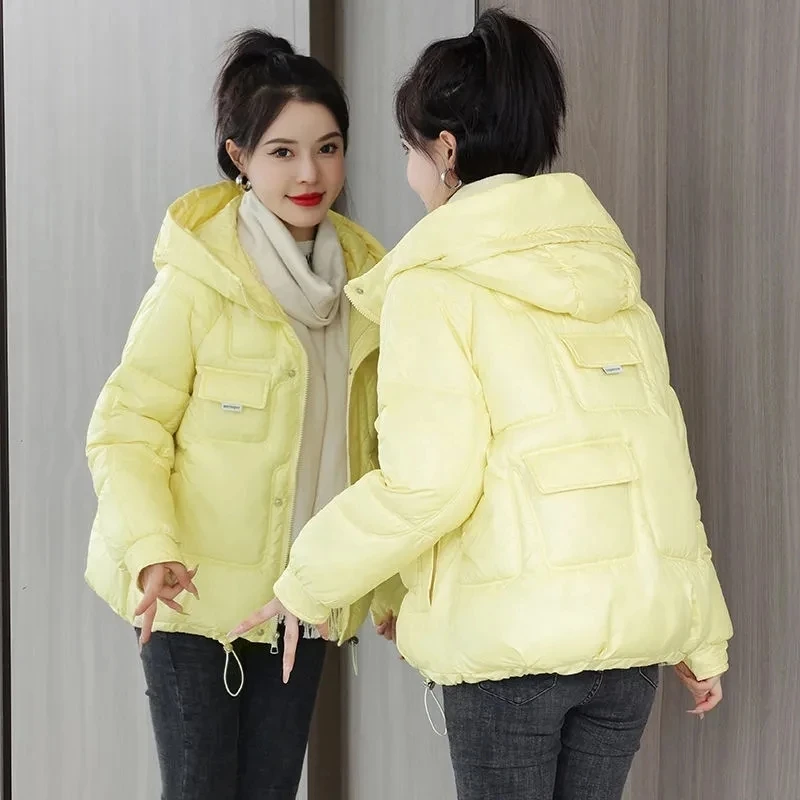 2022 Winter New Loose Cotton Coat Warm Thick Female Parkas Coat Hooded Outwear Lady Snow Coat Women Winter Cotton Padded Jacket