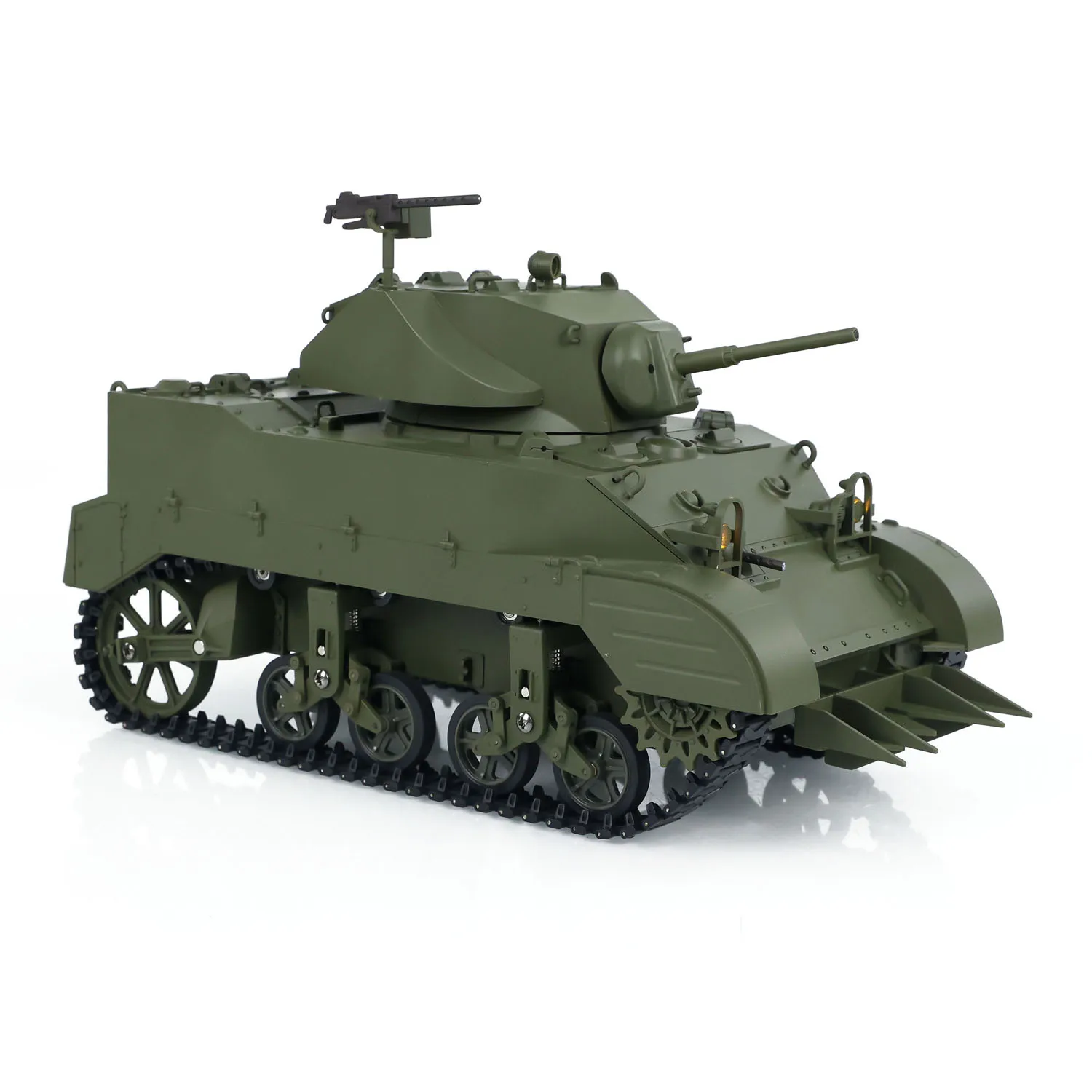 RTR Танк Масштаб 1/16 Собранный Окрашенный US Stuart M5A1 Британский VI Высокоскоростные