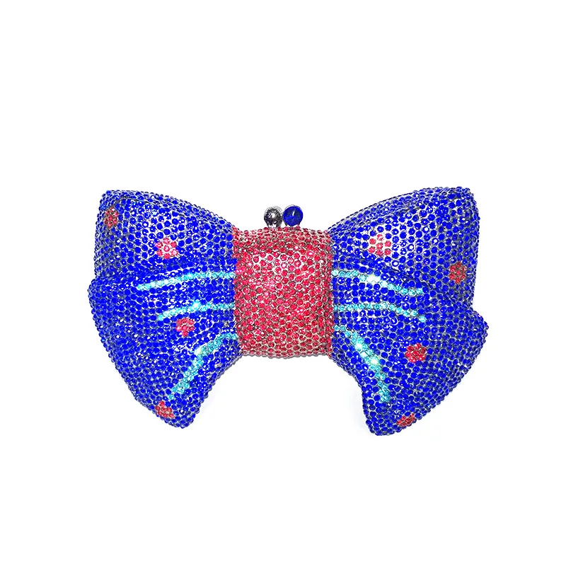 Классические женские аксессуары бриллиантами роскошный клатчи бантик сумочки