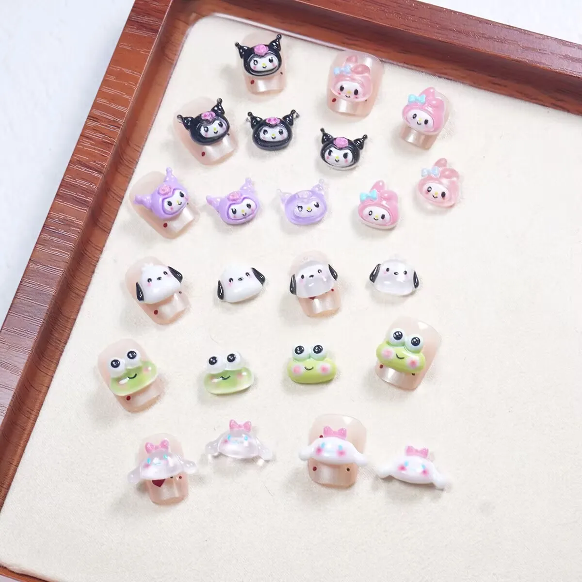 Фото 20 шт. 3D-украшений для ногтей My Melody Kuromi Pochacco, стразы для маникюра, декор для ногтей №3