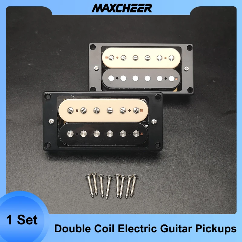 

Guitar Pickup Zebra Faced Humbucker Double Coil Electric Guitar Pickups 50/52mm with Installing Frame Guitar Accessories