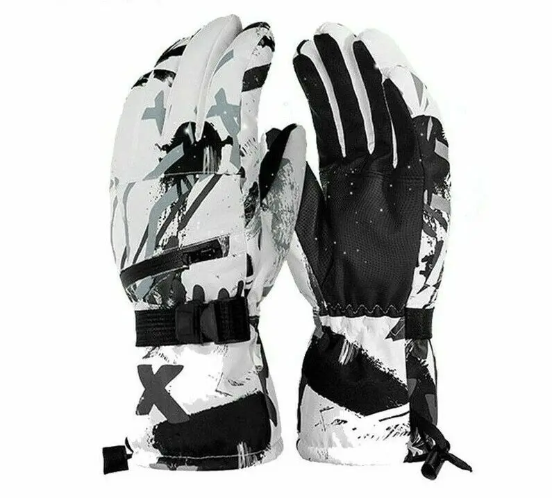 

Unisex Fleece Lining Professional Ski Gloves Touch Screen Waterproof Hot Mittens Kid Snowboard Gloves Motorcycle Thermal Snow g