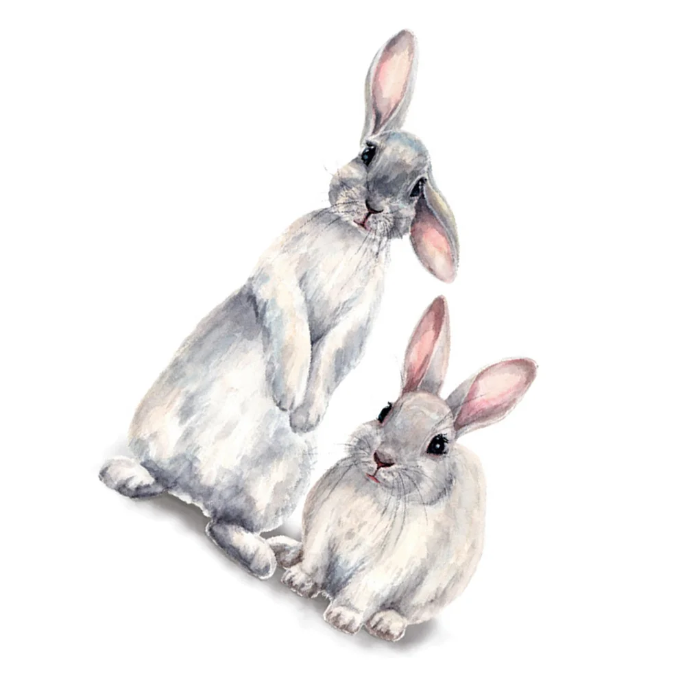 

Childrens Room Decor Easter Party Supplies Peel Stick Wall Decal Rabbit Wall Decals Rabbit Backdrop Bunny Wallpaper