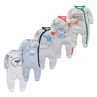newborn baby boys clothes toddler girls footies jumpsuit unisex 35pcs infant overalls spring bottoming shirt jumpsuits footed