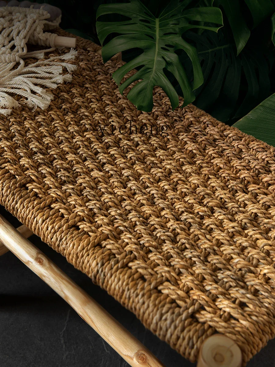 ZK скамейка из твердой древесины Ротанга домашняя длинная обеденный стул I Change Shoes