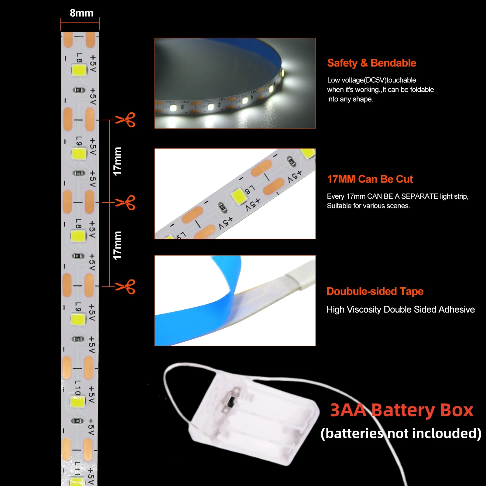 RGB Светодиодная лента XUNATA 60 LEDs/m