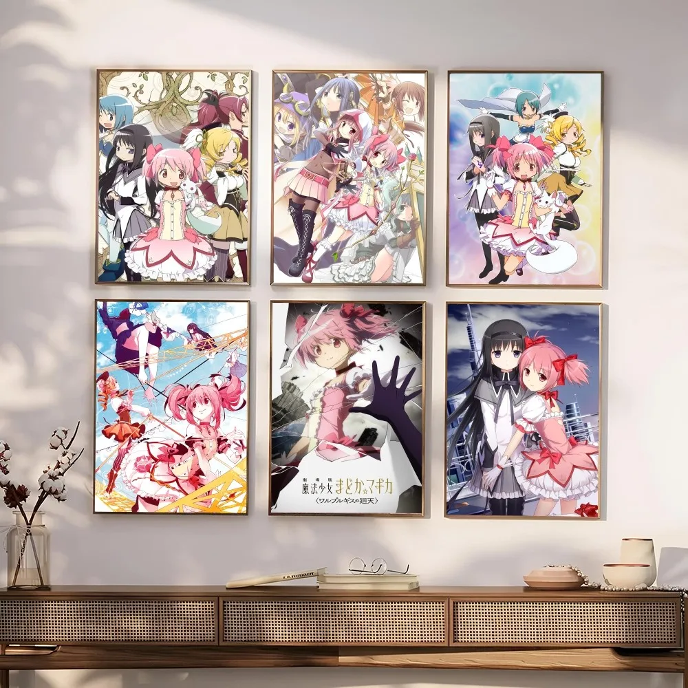 Puella Magi Madoka Magica аниме стикер на стену водостойкий принт качество HD дизайн для дома