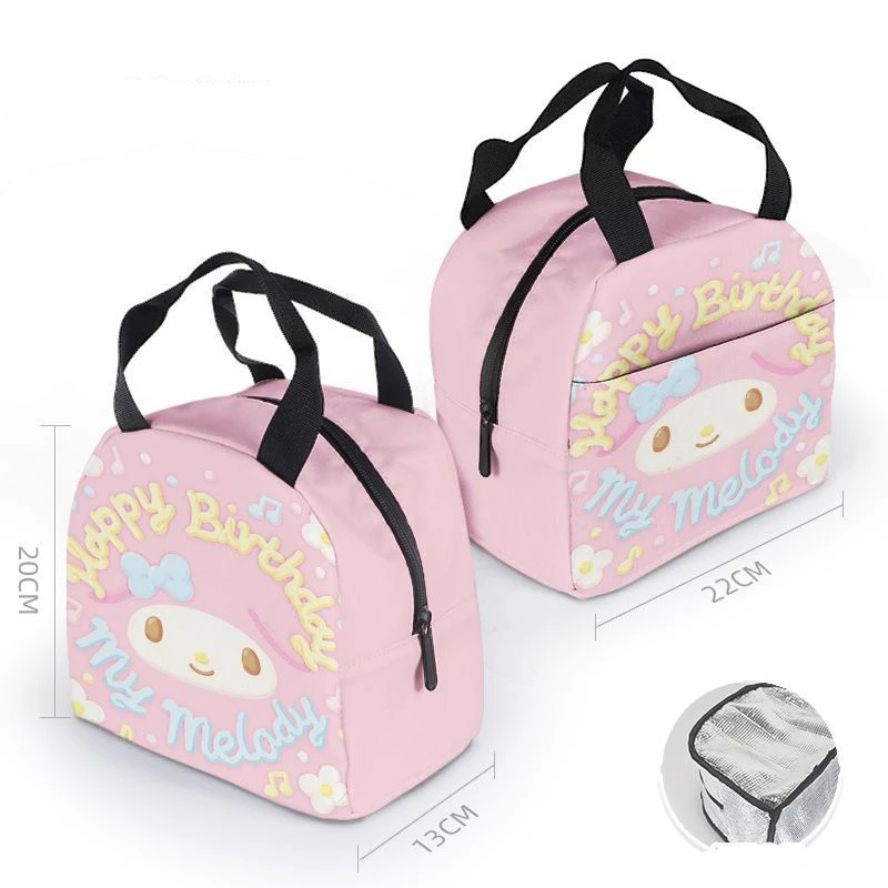

Sanrio Kawaii Kuromi Pochacco Cinnamon Roll Insulated Bento Bags Around Students Work Winter Insulation Lunch Bag Christmas Gift