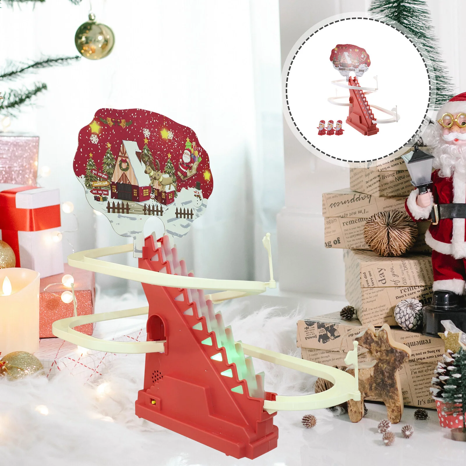 

Slide Toys For 3 Year Old Boys Santa Toddlers 1-3 Christmas Climbing Stairs Kids