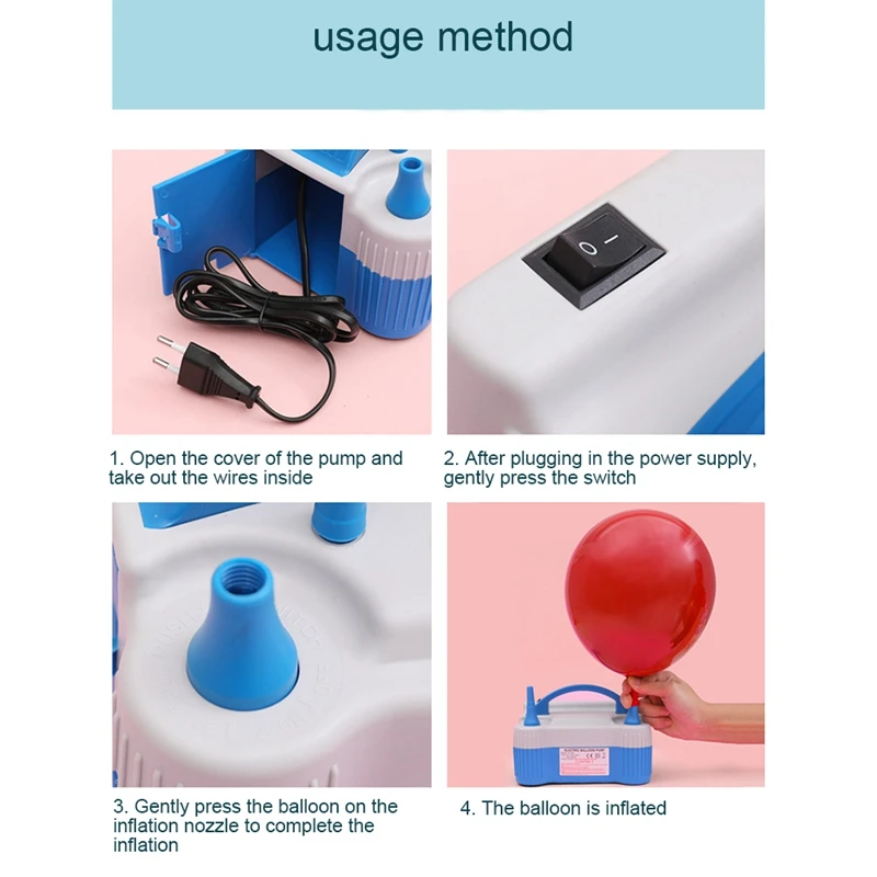 Электрический насос для надувания воздушных шаров с двумя отверстиями