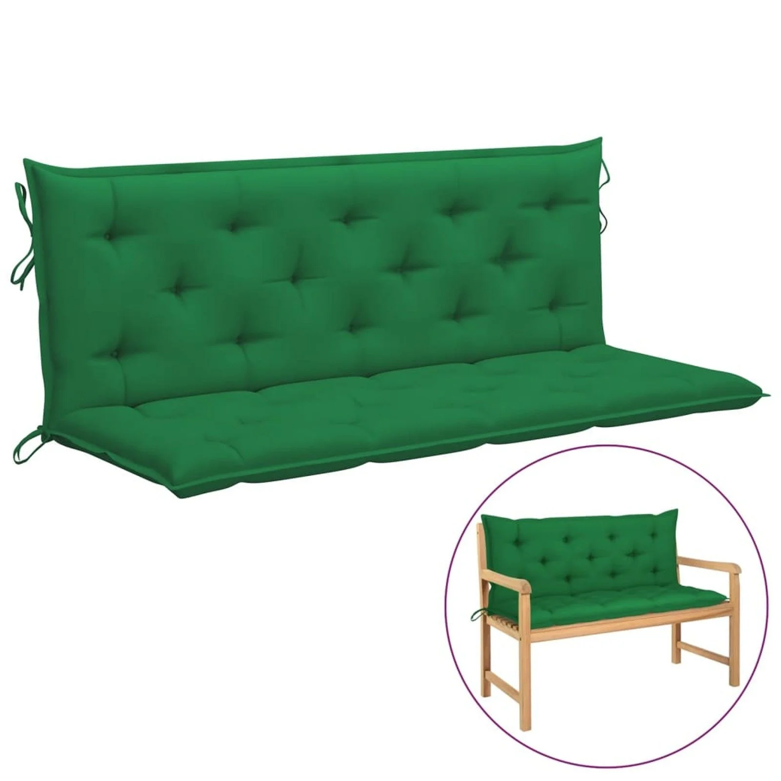 

Cushion for Swing Chair Green 59.1" Fabric
