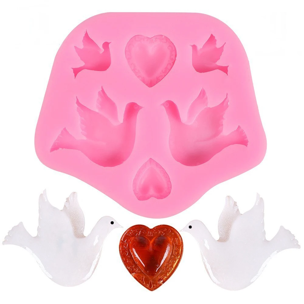 

DIY Peace Dove Pigeon Silicone Mold Chocolate Fondant Cake Baking Mould Decoration Plaster Crafts Kitchen Bakeware