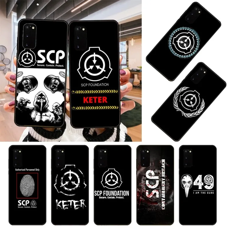 

Специальный чехол Scp для телефона Samsung Note 9 10 20 Plus Pro Ultra J6 J5 J7 J8, мягкий черный чехол для телефона