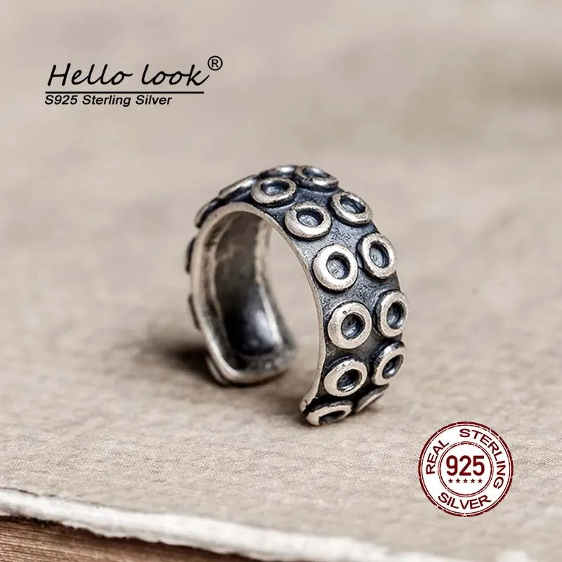 

Серьги-клипсы HelloLook в стиле панк, осьминог, наконечник, Готическая искусственная серебряная серьга, не пирсинг, клипса для хряща, серьги, юве...