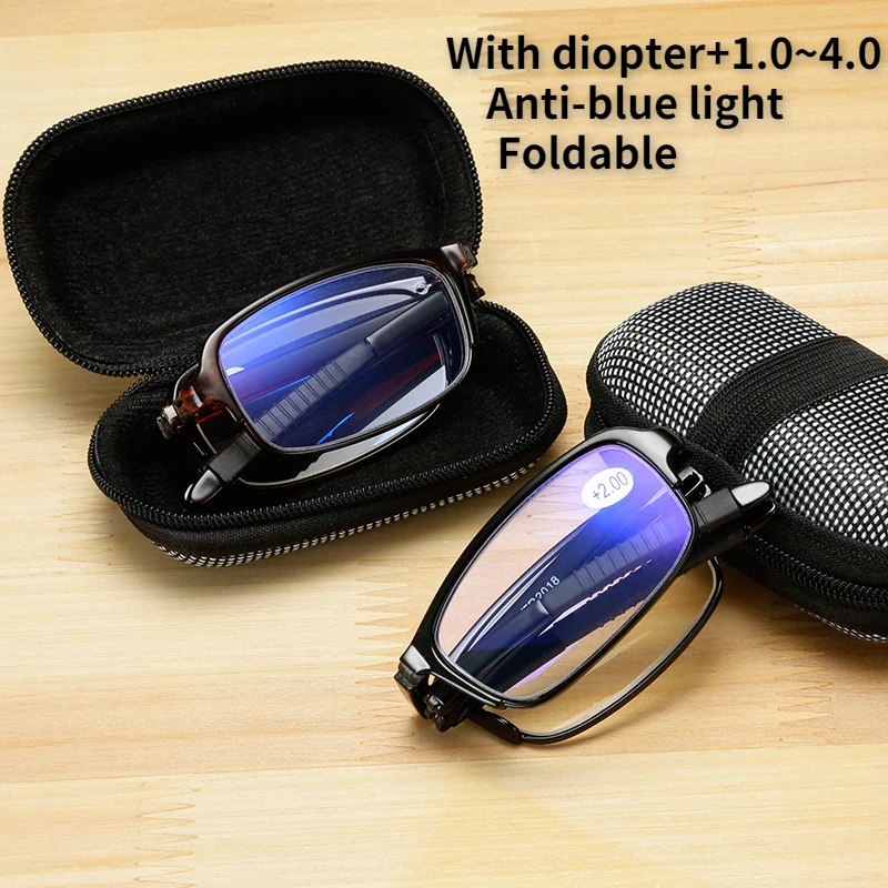 

ZUEE Hot Foldable Clear Reading Glasses Men Women Spectacles Presbyopic +1.0+1.5+2.0+2.5+3.0+3.5 +4.0 eyeglasses
