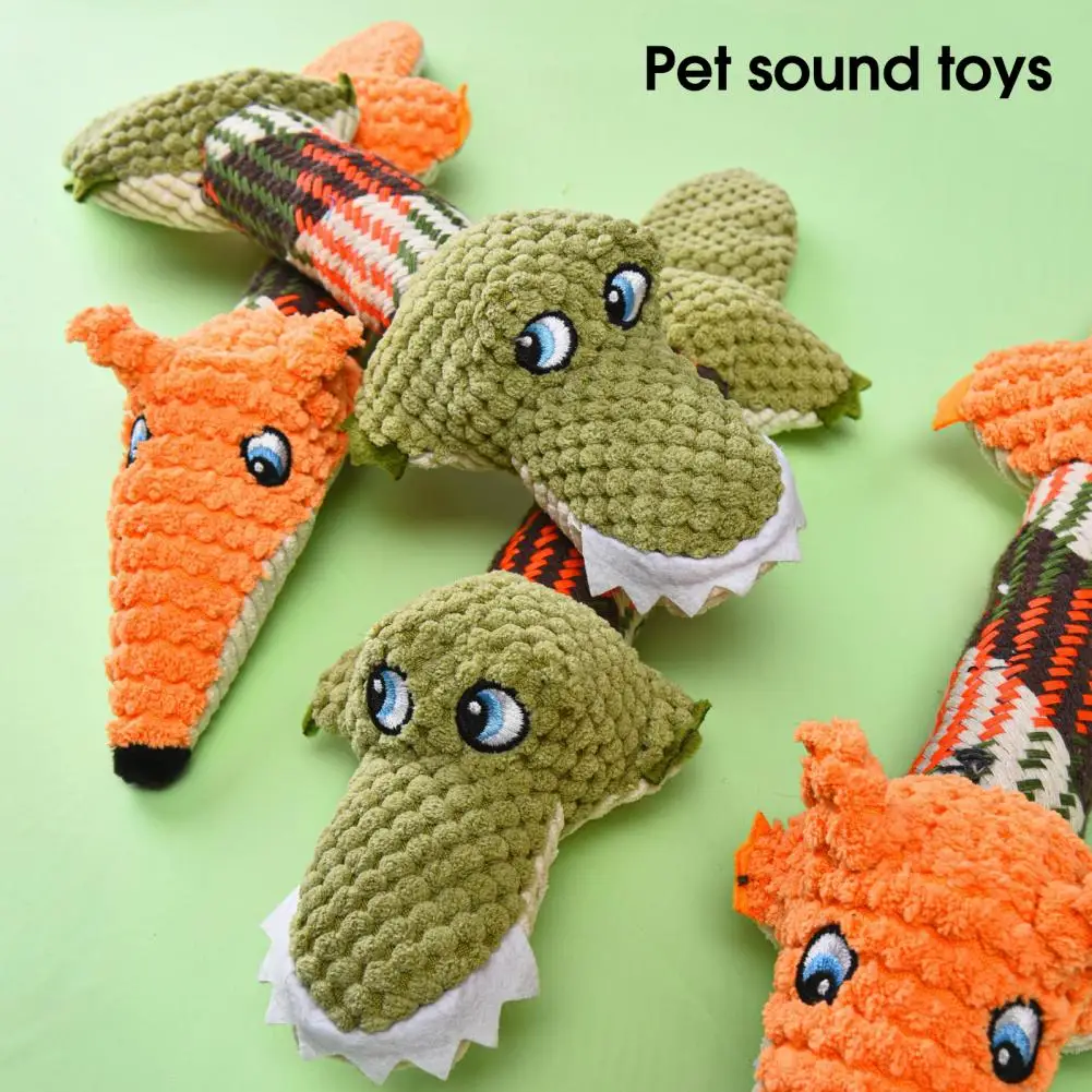 

Safe Dog Toy Voice Soft Pet Sounding Toy Green Crocodile Plush Knot Pet Toy for Puppies Pet Plush Toy