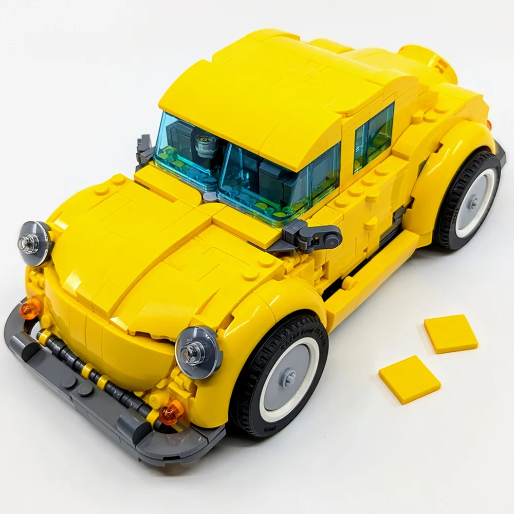 Желтый робот-автобот-трансформер автомобильные блоки пластиковые