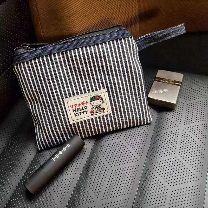 Женская джинсовая сумка для макияжа в стиле аниме милая вместительная хранения