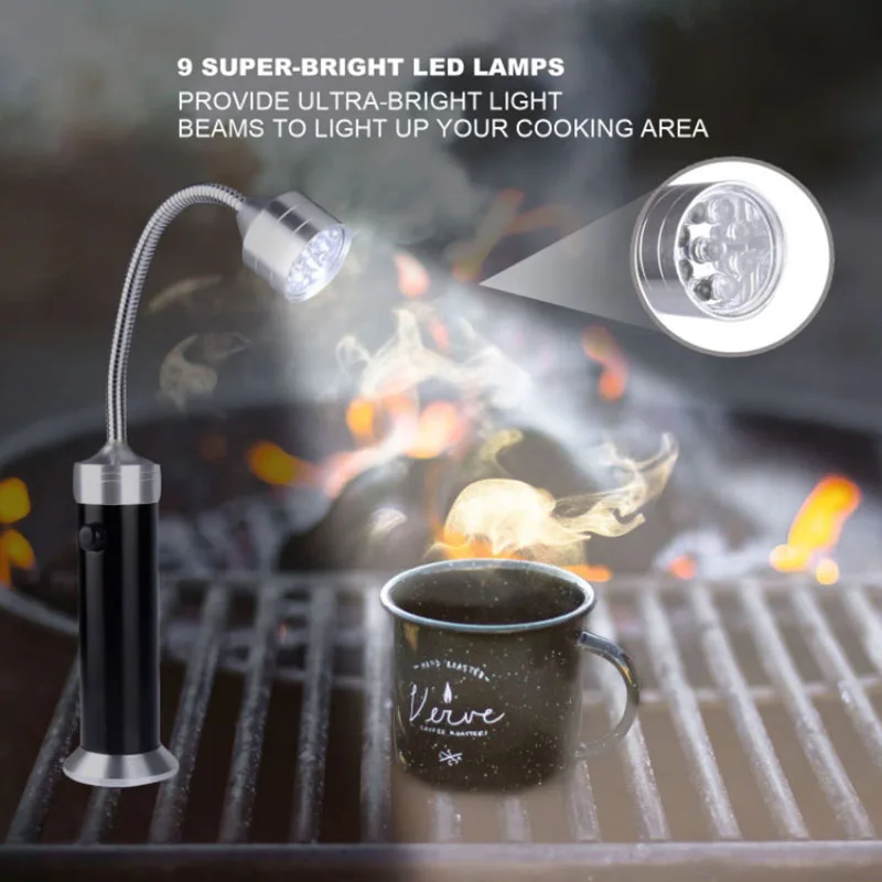 

Magnetic BBQ Led Grill Light Adjustable 360 Degree Flexible Gooseneck Desk Lamp LED Flashlight Magic Barbecue Lights for Outdoor