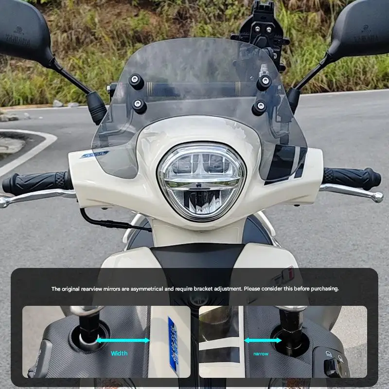 Фото Для Yamaha JOGi 125: Роскошное ветровое стекло, прецизионно изготовленное для идеальной совместимости с кузовом, улучшает внешний вид автомобиля. №4