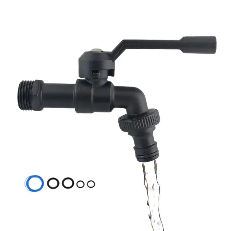 

Смеситель для садового шланга, черный латунный, 1/2 дюйма