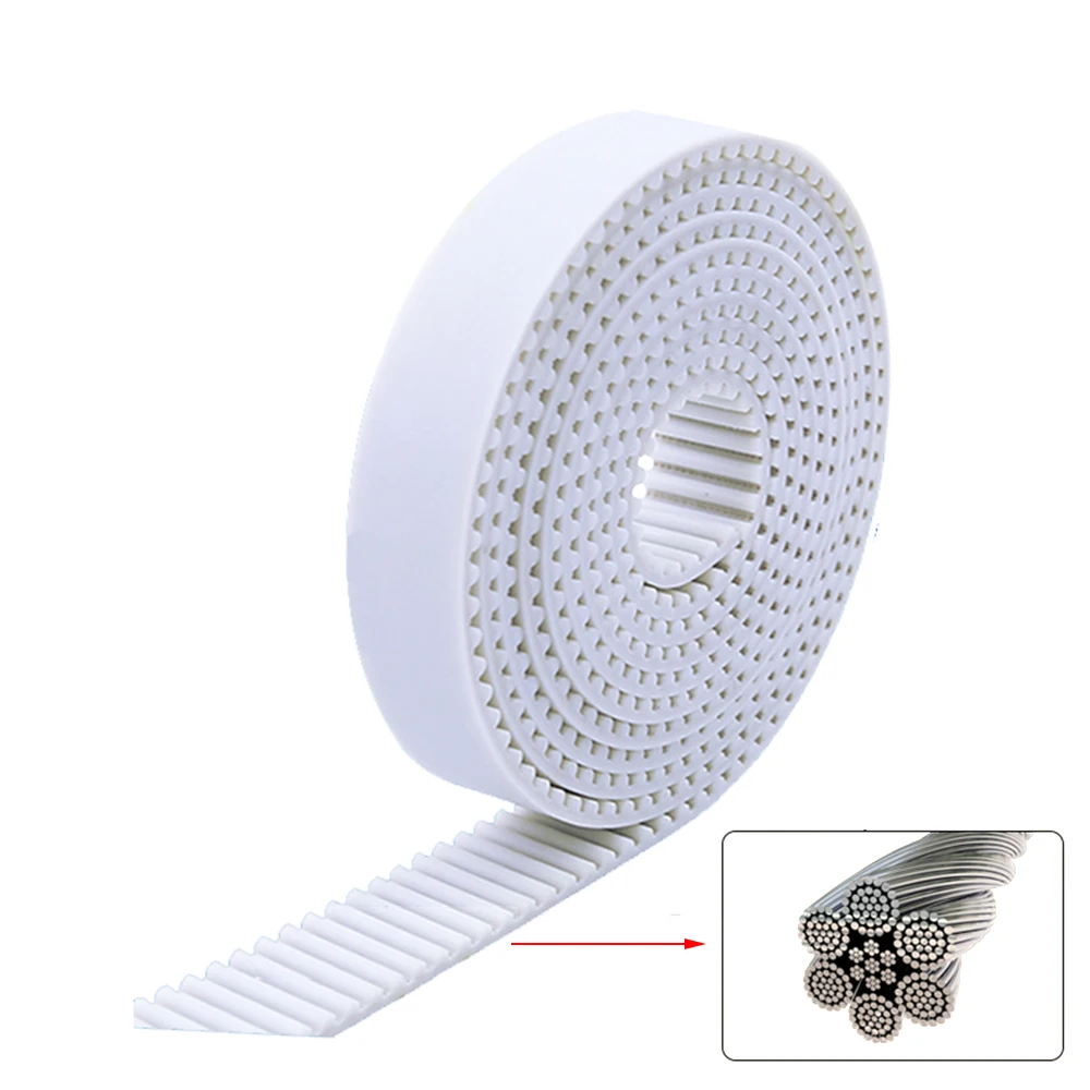 

Ремень ГРМ открытый HTD, 5 м, ширина 15/20/25/30 мм, зеркальный синхронный ремень с шагом 5 мм, ПУ, белый, зеленый, черный для 3D-принтера с ЧПУ